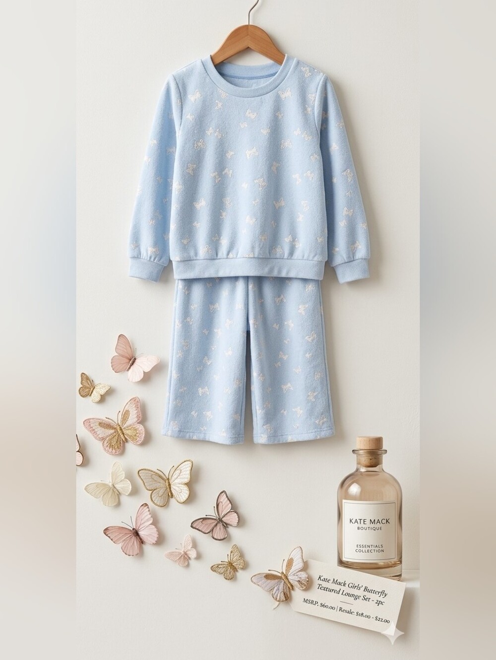 Kate Mack Light Blue Butterfly Lounge Set
